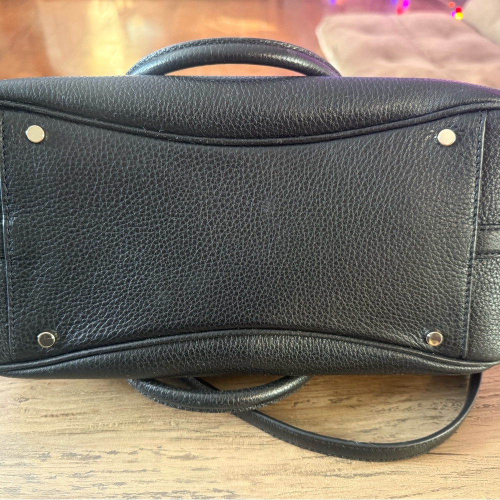 Kate Spade Black Pebbled Satchel with crossbody strap - Picture 3 of 7